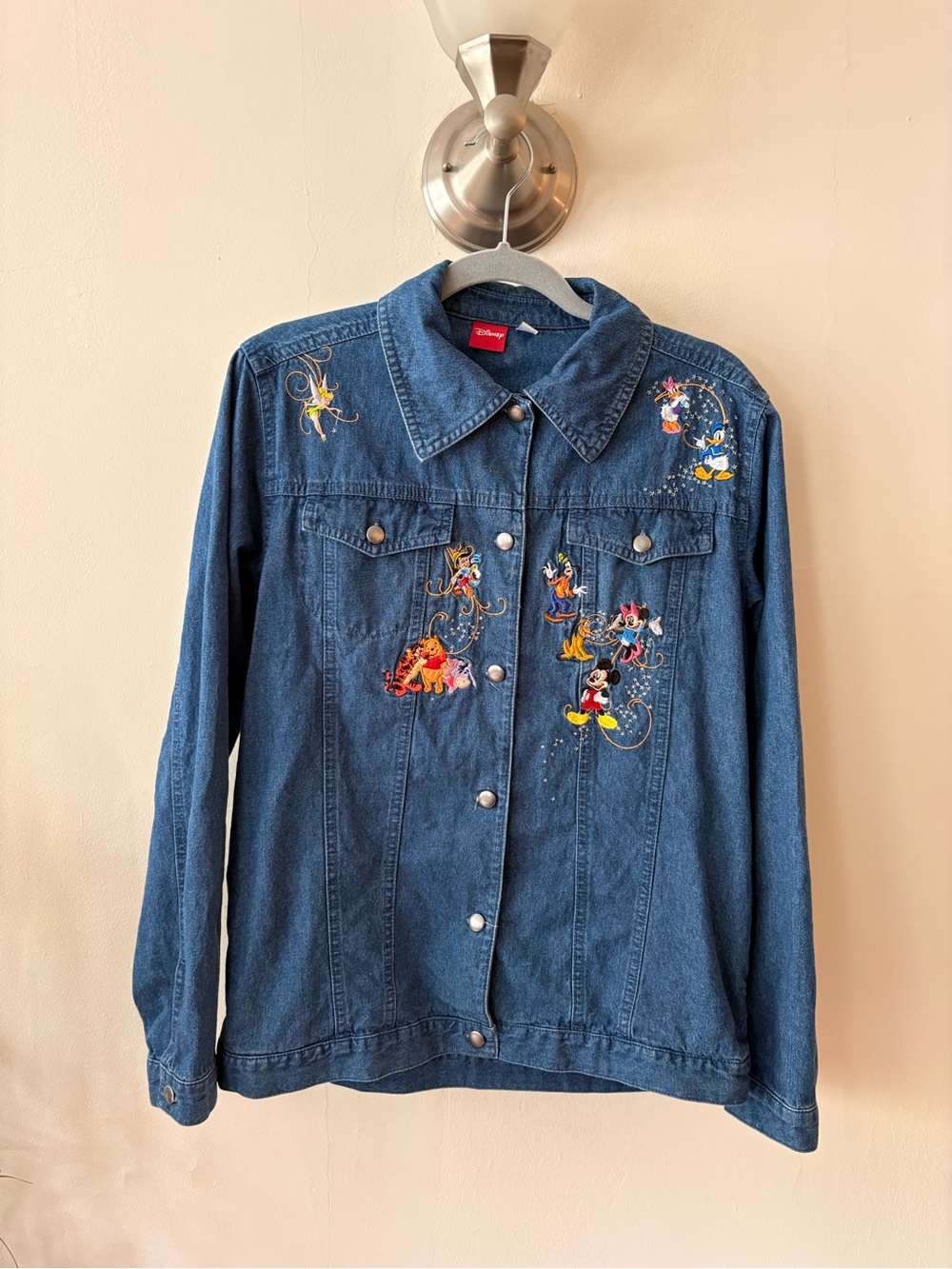 Disney Embroidered Dark Blue Denim Jacket - Mickey & Friends